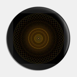 Mandala Golden Circles in black Pin