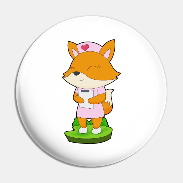 Fox Nurse Notepad Pin by Markus Schnabel