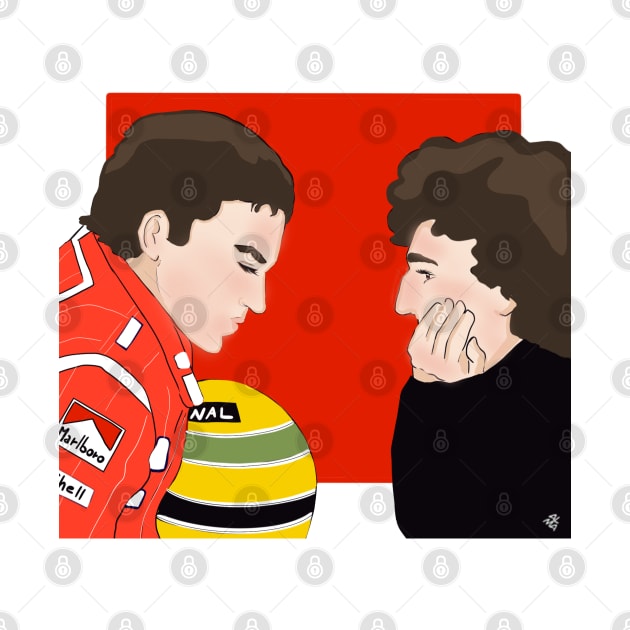 Ayrton Senna and Alain Prost by cutedrivers