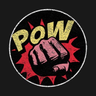 Distressed Effect Pop Art 'Pow' T-Shirt