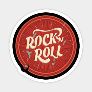 vintage rock and roll sign Magnet