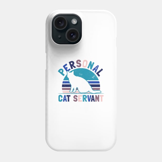 Cat Servant Shirt | Vintage Retro Sunset Gift Phone Case by Gawkclothing