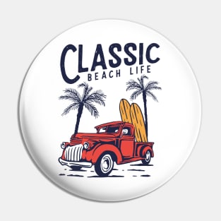 Classic beach life Pin