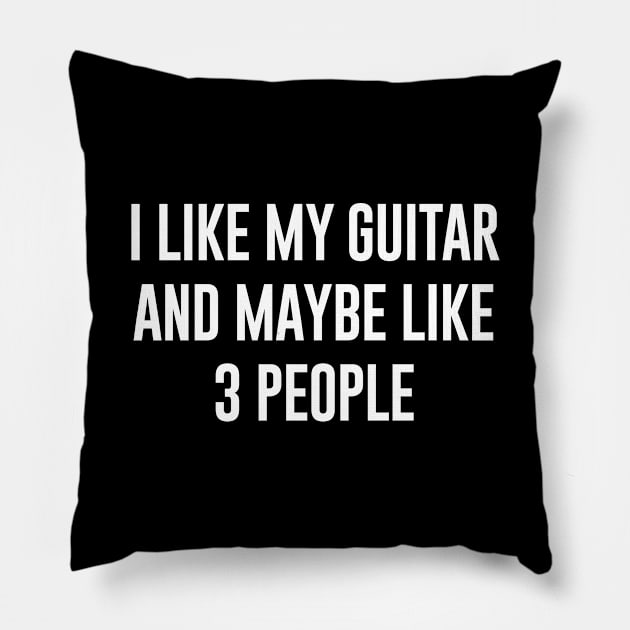 I like my guitar and maybe like 3 people Pillow by sewwani