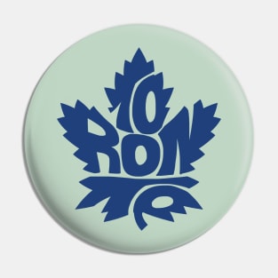 Toronto leaf blue Pin