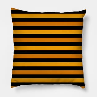 Orange and Black Stripes Pillow