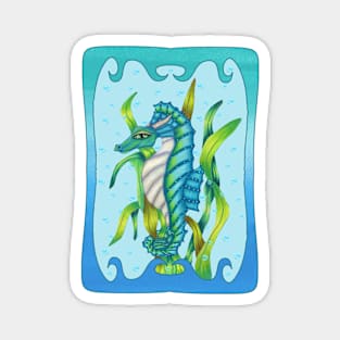 Fantasy Sea Dragon Seaweed Water Frame Magnet