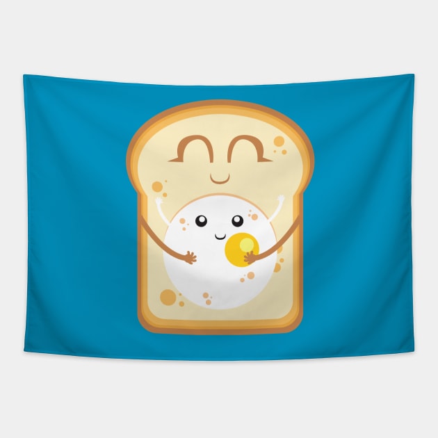 Breakfast egg toast Tapestry by Alessandro Aru