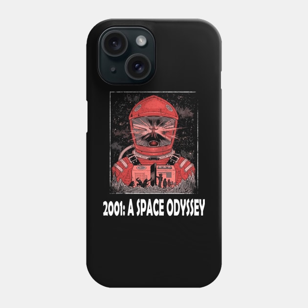 Bowman's Journey 2001 Space Odyssey Vintage Film Couture Graphic Tee Phone Case by WildenRoseDesign1