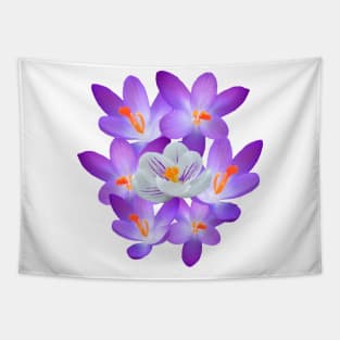 purple spring flower violet flowery floral Tapestry