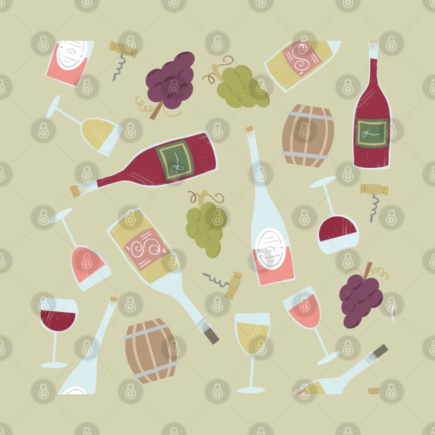 Wine Pattern by designering_sarah