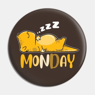 Cute Orange Tired Tyrannosaurus Rex Sleeping and Snoring on A Lovely Monday Pin