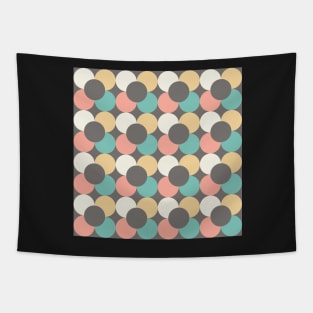 Mid Mod Flowers Grey & Pink Tapestry