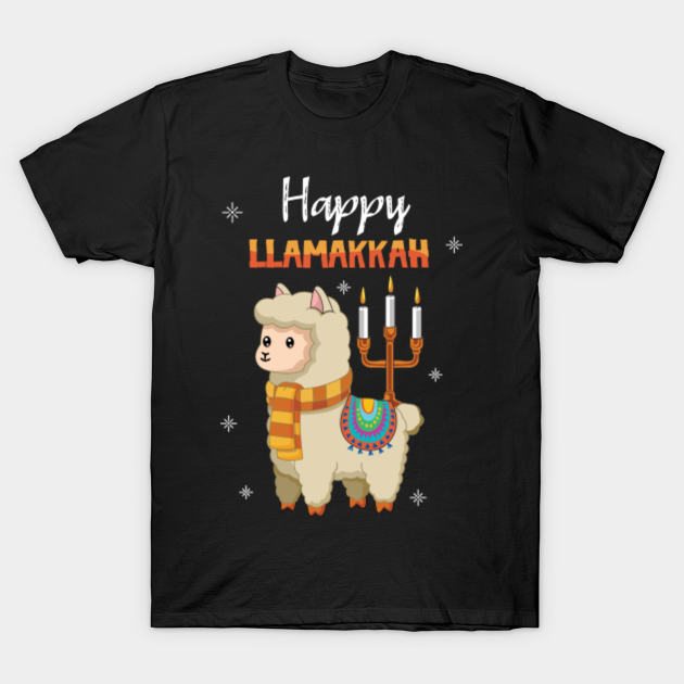 Llamakkah Llama Candles Menorah Happy Hanukkah - Hanukkah - T-Shirt