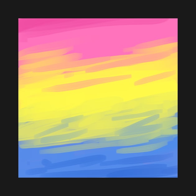 Painted Pansexual Pride Flag by RiverKai