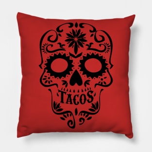 Tacos Sugar Skull Pillow