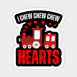 Kids valentines heart crusher train Magnet