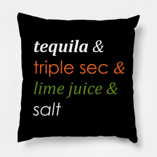 Margarita Cocktail Ingredients Pillow