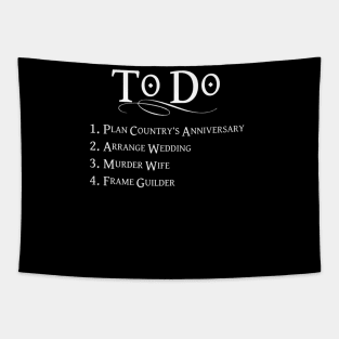 Princess Bride To Do List - White Lettering 31 Girls Tapestry