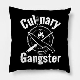 Culinary Gangster - Chef Knife & Flame Pillow