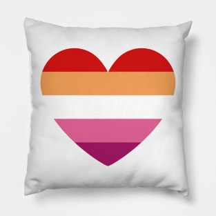 LGBT | Lesbian Pride Flag Heart Pillow