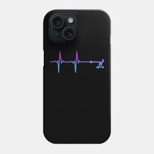 fishing hook heartbeat blue and pink Phone Case