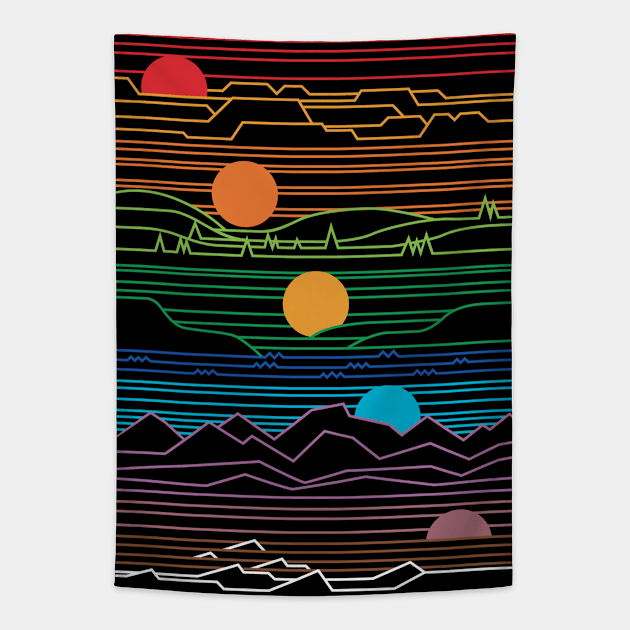 Minimal Moon Phases Tapestry by Urban_Vintage