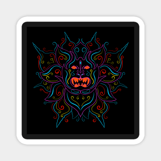 Monster Mandela colorful flower Magnet