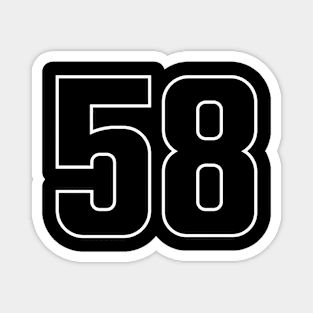 Legendary number 58 Magnet