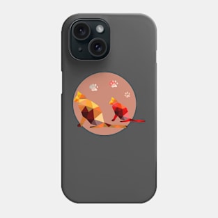 Geometric Cats and Pawprints Phone Case