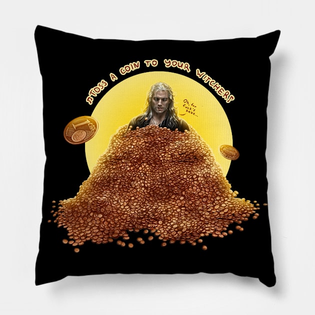 toss a coin Pillow by c0ffeebee