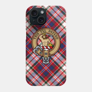 Clan MacFarlane Crest over Dress Tartan Phone Case