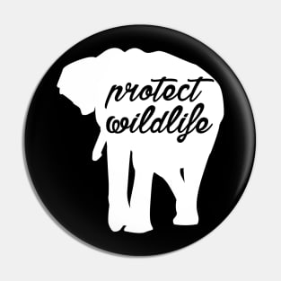 protect wildlife - elephant Pin