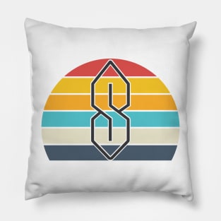 90s Colorful Cool S, Pointy S or Universal S 90s Kids School Meme Pillow