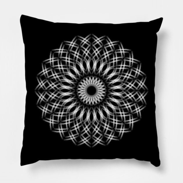 Circle Star White Pillow by Designs by Steve