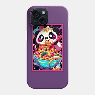 Anime Cute Panda eating Ramen | Cute Anime Panda Kawaii Design Phone Case