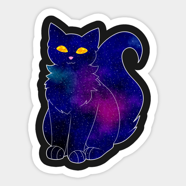 Space Cat Spacecat Sticker Teepublic Space Cat Spacecat Sticker Teepublic