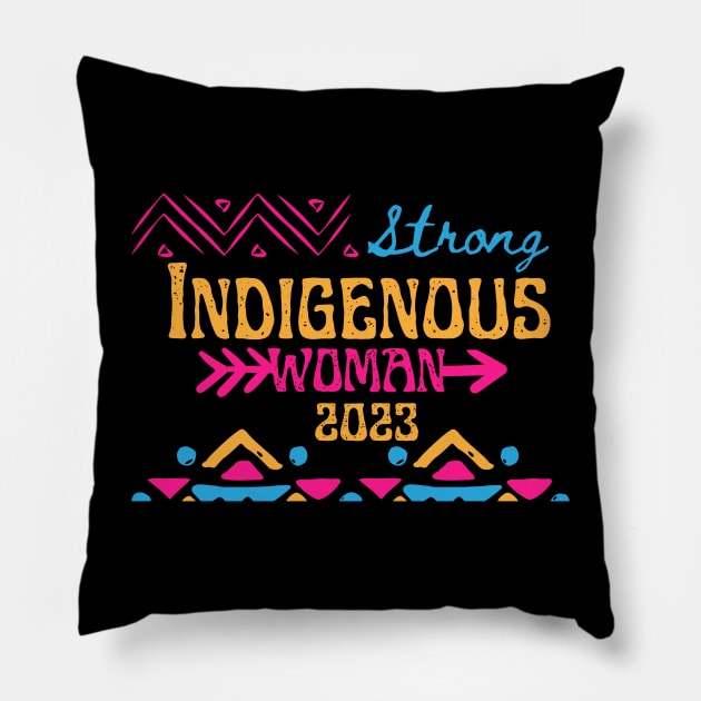 MMIW Awareness Indigenous Woman Art Stolen Sister First Nations Artwork for the Missing and Murdered Indigenous Women Pillow by click2print