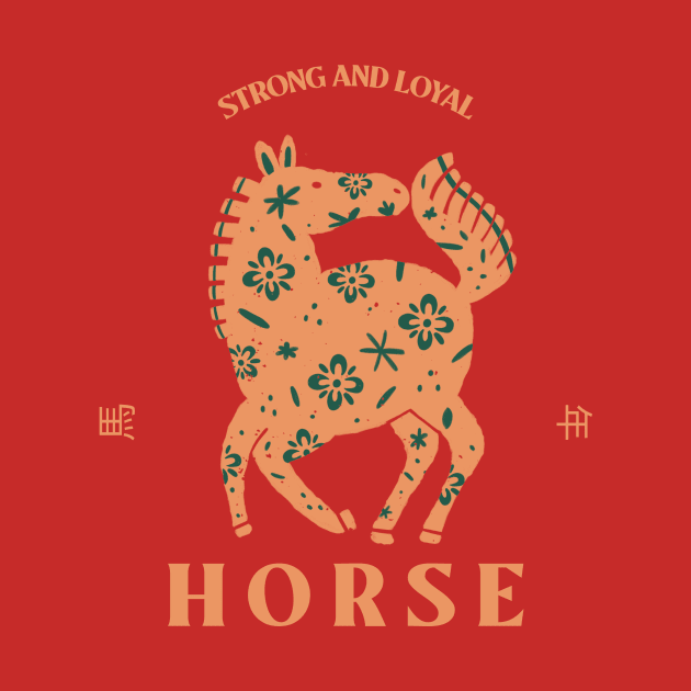 Year of The Horse - Chinese Zodiac by Tip Top Tee's