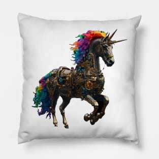 Steampunk Unicorn Pillow