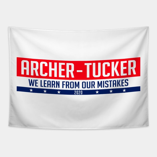 Archer 2020 Parody Campaign Sticker Tapestry by doctorheadly
