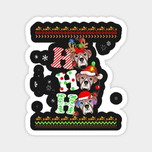 Boxer Dog Ho Ho Ho Magnet