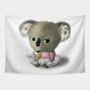 Cute fluffy baby koala Tapestry