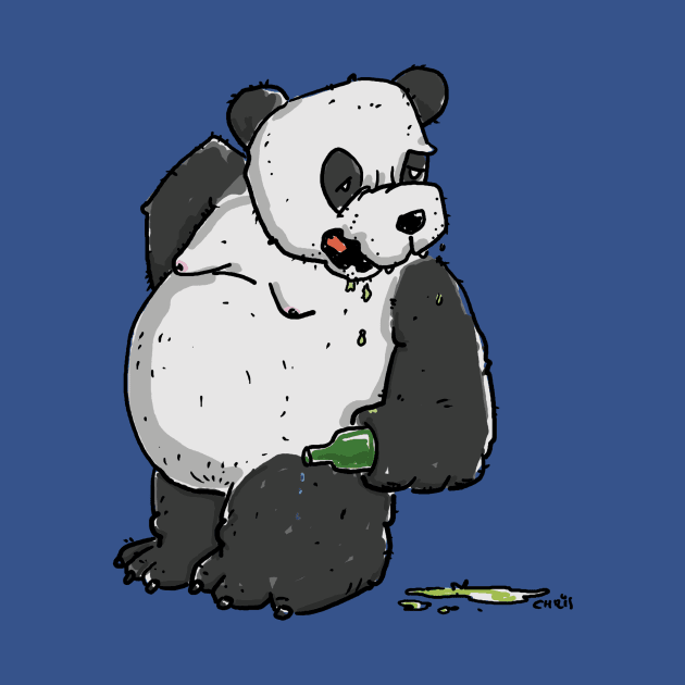 Drunken Panda has had a Beer too much by schlag.art