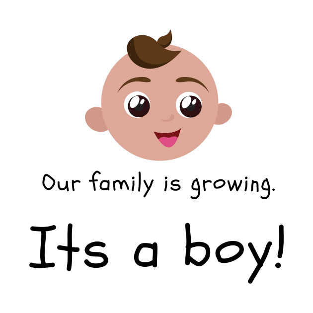 Love this 'Our family is growing. Its a boy' t-shirt! by Valdesigns