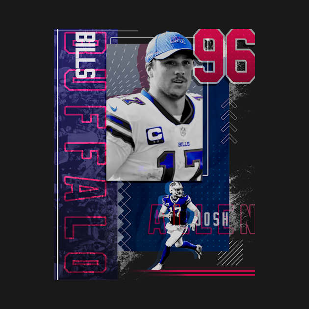 Disover Josh Allen Football Paper Poster Bills 2 - Josh Allen - T-Shirt