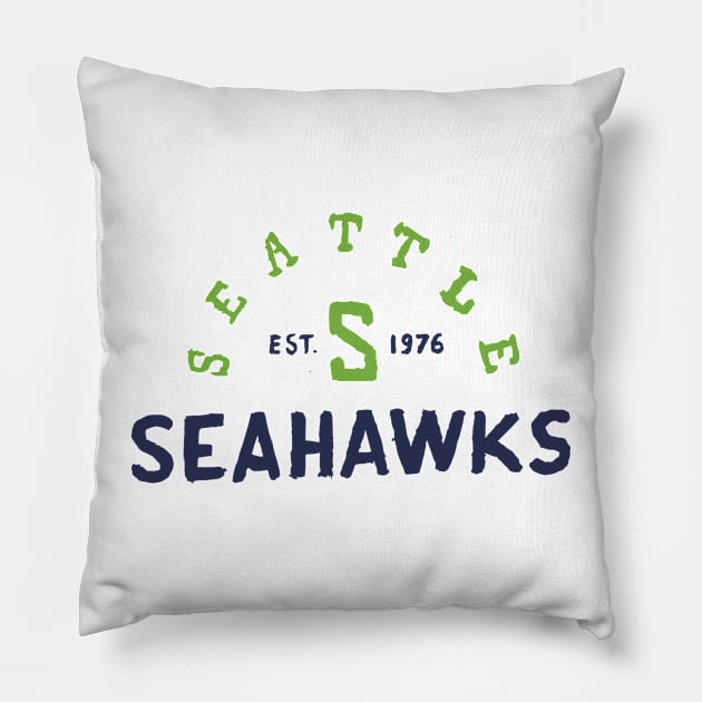 Seattle Seahaaaawks 06 Pillow by Very Simple Graph