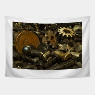 Nuts, bolts, and a penny Tapestry