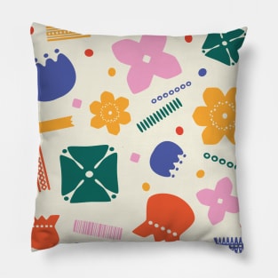 Nordic Papercut Flowers Pillow