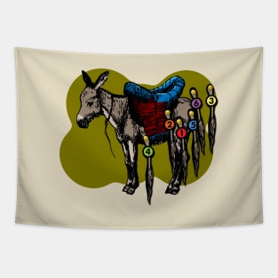Retro Pin the Tail on the Donkey Tapestry